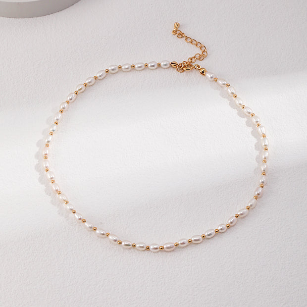 “Soft Dew” Pearl Necklace