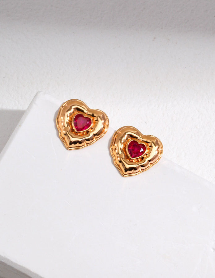 "Sweet Confession" Zircon Earrings