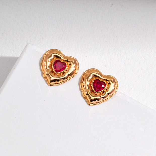 "Sweet Confession" Zircon Earrings