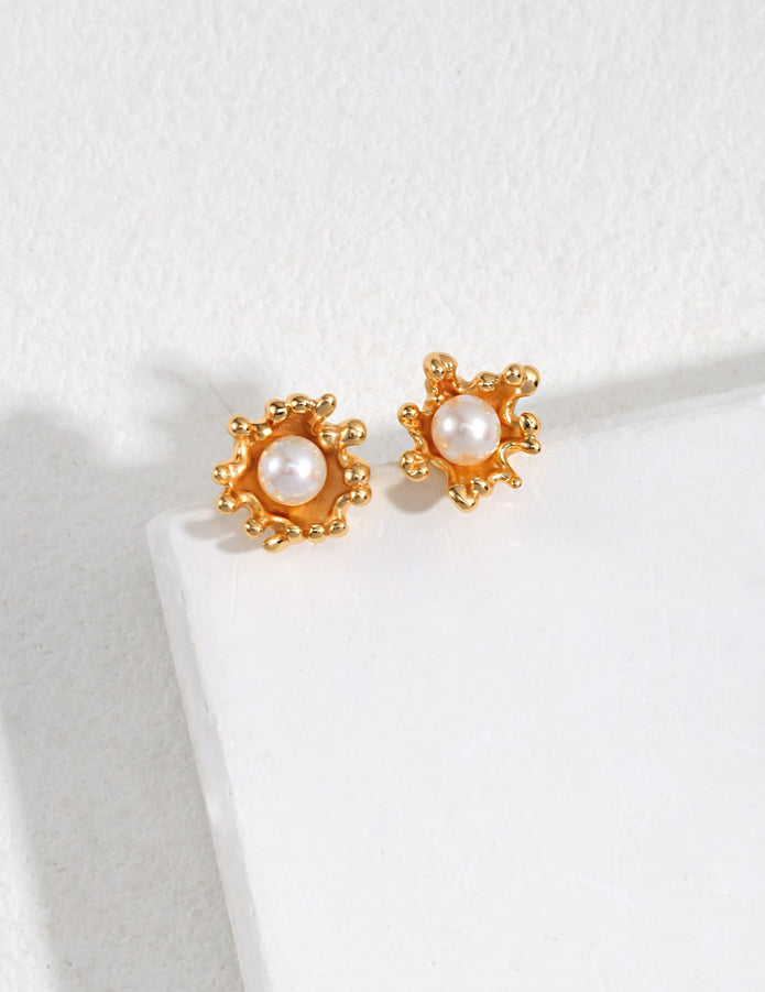 "Wave Dance" Pearl Earrings