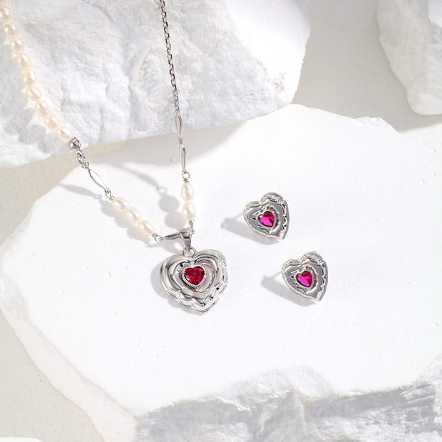"Sweet Confession" Zircon Earrings