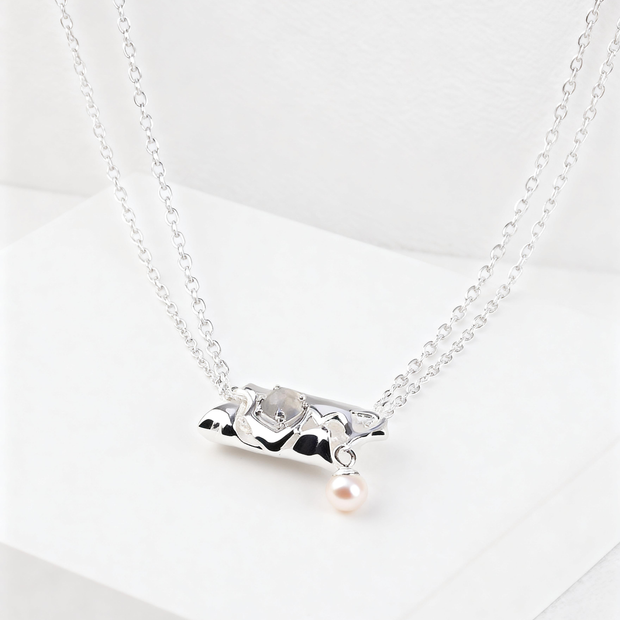 "Moonbeam" Moonstone Necklace