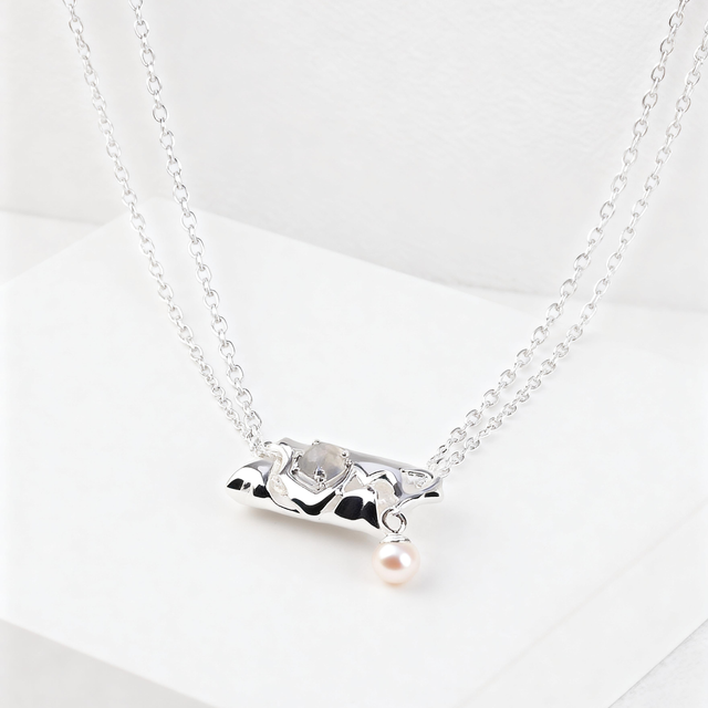 "Moonbeam" Moonstone Necklace