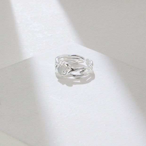 "Moonbeam" Moonstone Ring