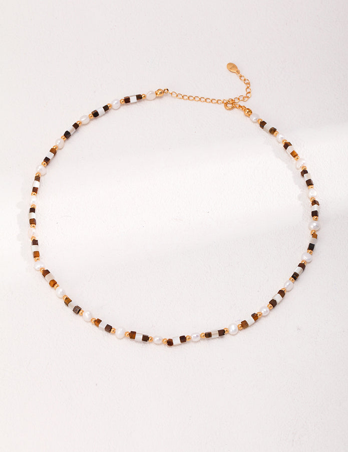 “Vintage Glow” Silver Necklace