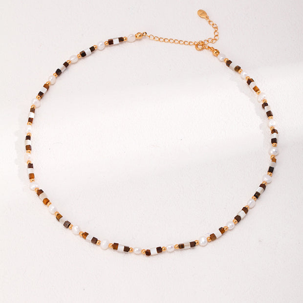 “Vintage Glow” Silver Necklace