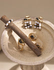 “Vintage Glow” Silver Earrings