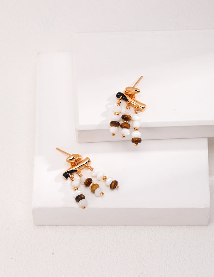 “Vintage Glow” Silver Earrings