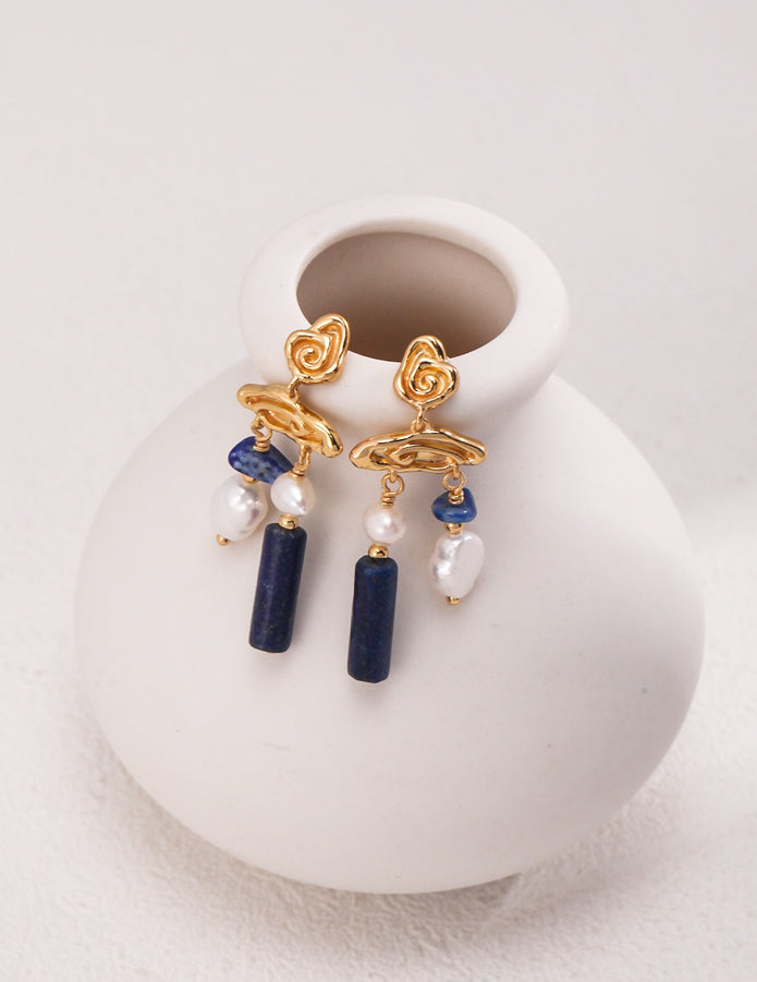 "Aurora" Lapis lazuli Earrings