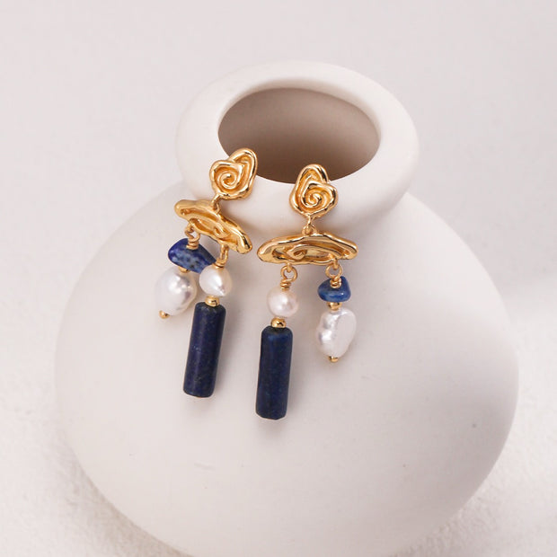 "Aurora" Lapis lazuli Earrings