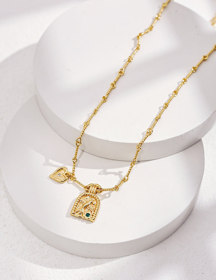 "Heart’s Embrace" Sculpted Heart Necklace