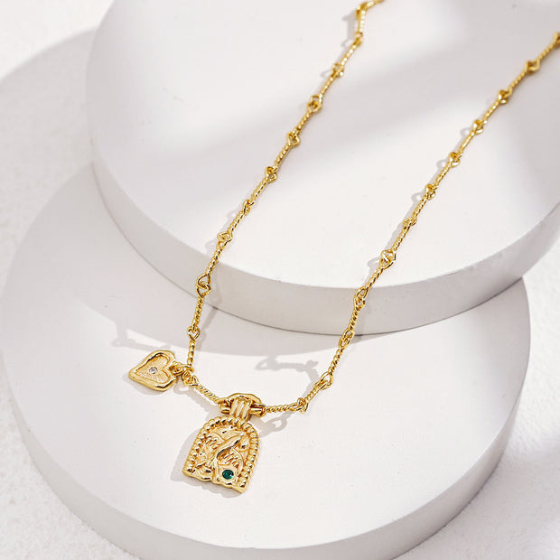 "Heart’s Embrace" Sculpted Heart Necklace