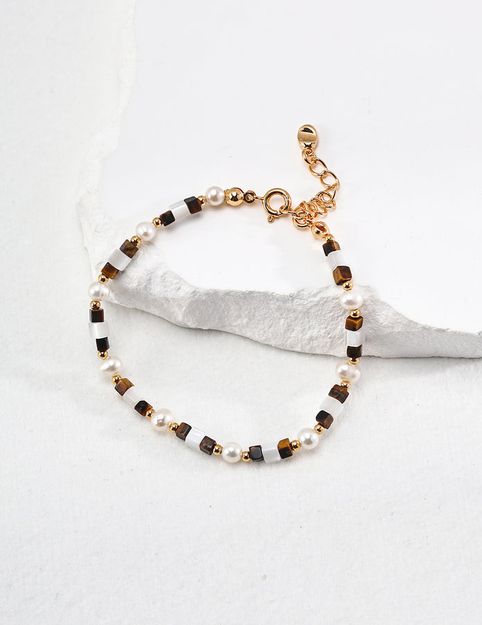 “Golden Gaze” Silver Tiger Eye Bracelet