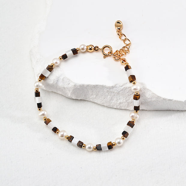 “Golden Gaze” Silver Tiger Eye Bracelet