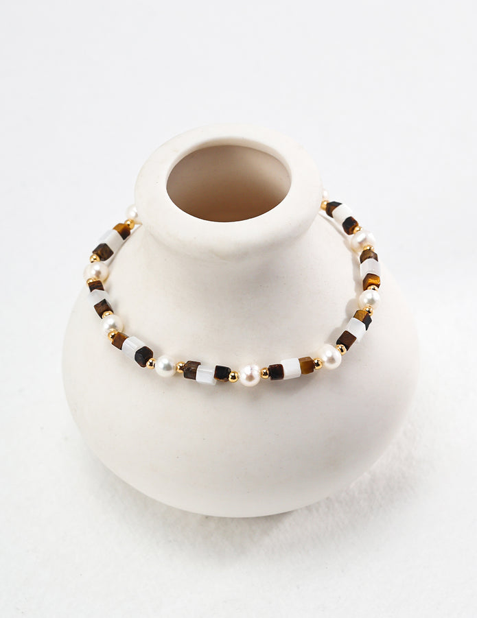 “Golden Gaze” Silver Tiger Eye Bracelet