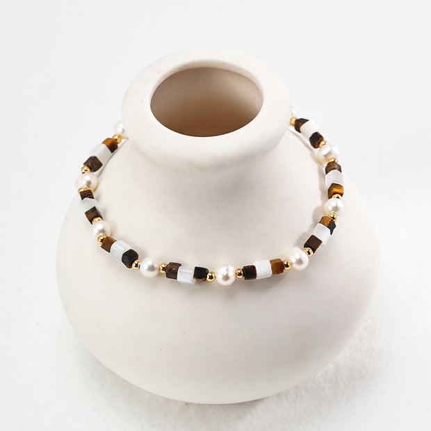 “Golden Gaze” Silver Tiger Eye Bracelet