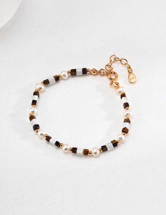 “Golden Gaze” Silver Tiger Eye Bracelet