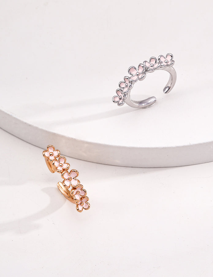 "Flora Glint" Silver Ring