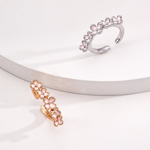 "Flora Glint" Silver Ring