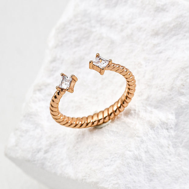 “Lumière” Silver Zircon Ring
