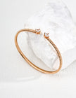 “Lumière” Silver Zircon Bangle