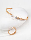“Lumière” Silver Zircon Bangle