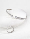 “Lumière” Silver Zircon Bangle