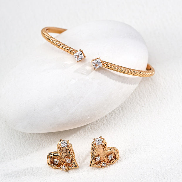 “Lumière” Silver Zircon Bangle
