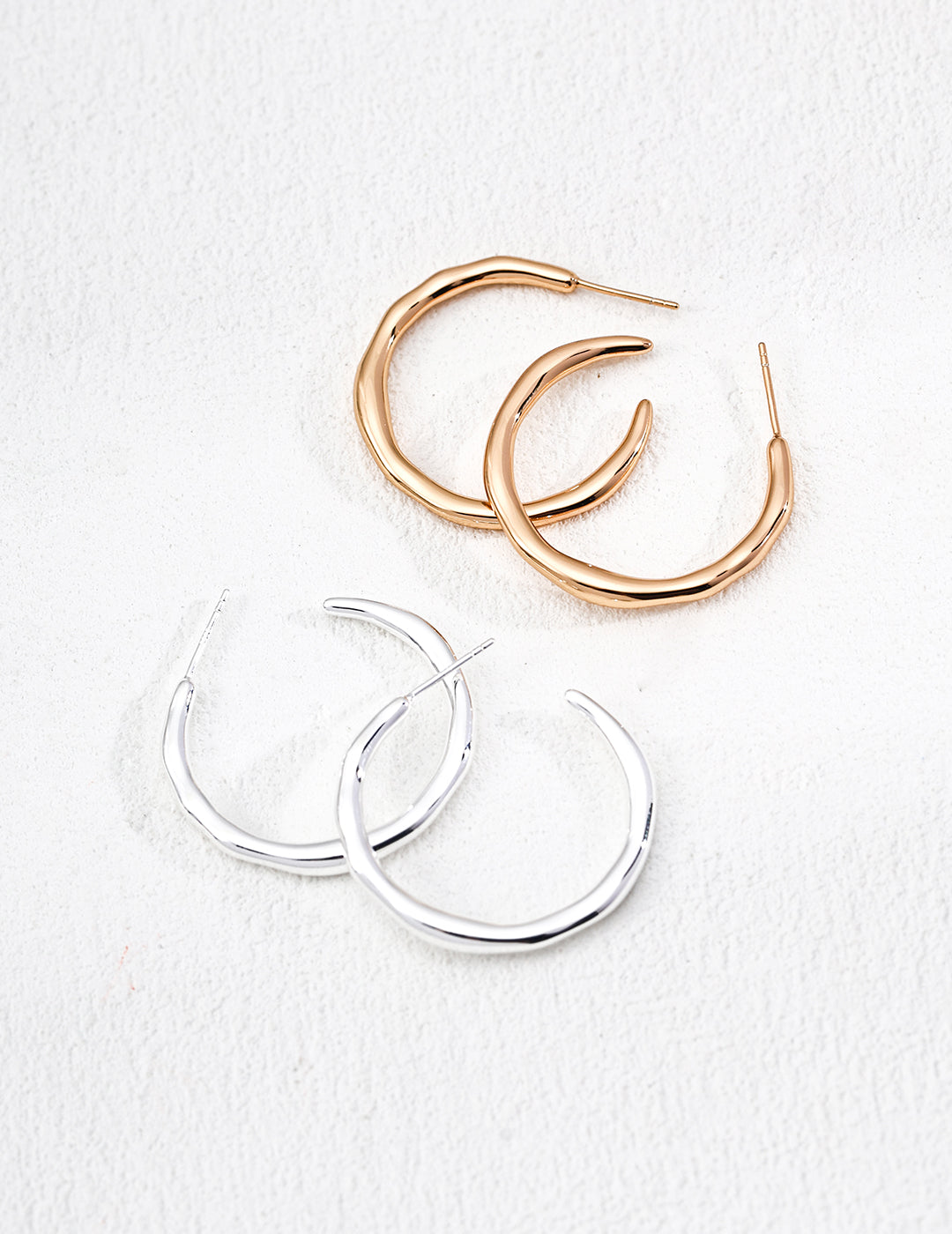 “Molten Flow” Silver Earrings