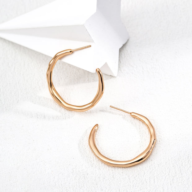“Molten Flow” Silver Earrings