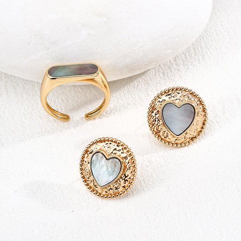 "Amour Élégance" Heart Duo Earrings