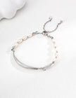 “Silver Gleam” Pearl Bracelet