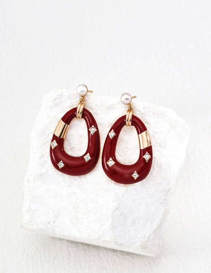"Celestial Rouge" Earrings
