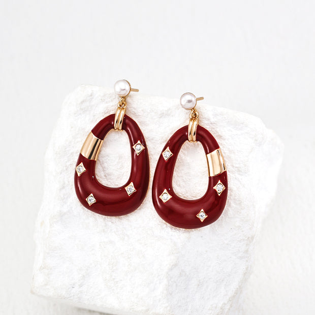 "Celestial Rouge" Earrings