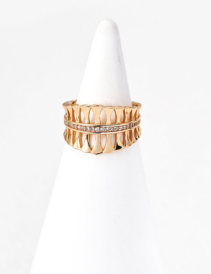 "Leaf Trace" Silver Ring