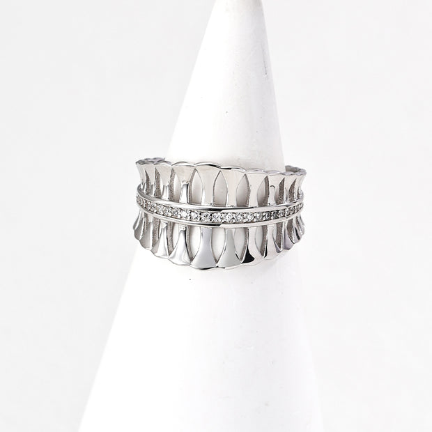 "Leaf Trace" Silver Ring