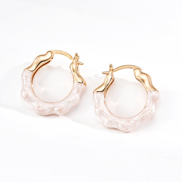 "Ruby Mist" Silver Earrings