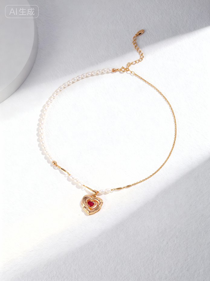 "Sweet Confession" Pearl Necklace